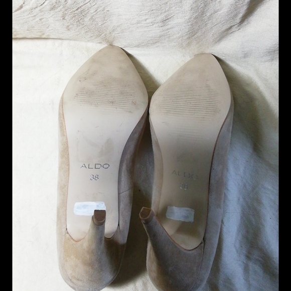 Aldo suede nude pumps size 38 - Picture 7 of 8